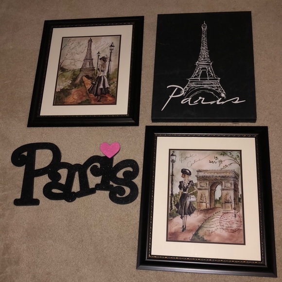 4 piece set Paris themed